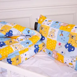 Набір антиалергенний MirSon зима Kids Time 20-0038 Cute animals 140x205 см бавовна: ковдра з подушкою (2200009665622) - мініатюра 2