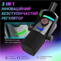 Мікрофон Fifine AmpliGame AM8PROT RGB Black [156095] - мініатюра 11