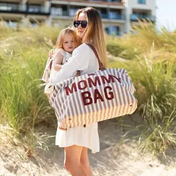 Сумка Childhome Mommy bag stripes nude/terracotta (CWMBBSTNR) - мініатюра 8