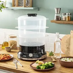 Пароварка Tefal Ultracompact 800 Вт чорна (VC204810) - мініатюра 4