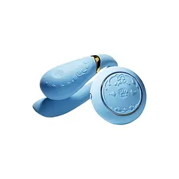 Смартвібратор для пар Zalo Fanfan set Royal Blue, пульт ДК - мініатюра 1