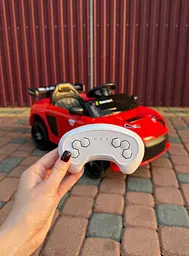 Дитячий електромобіль PRIMA CAR Cabrio 6V 5A (спойлер, пульт, LED-фари, звук, відкривні двері, педаль газу), Червоний - мініатюра 6
