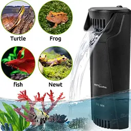 Внутрішній фільтр Repti-Zoo Aquatic Corner Filter (GLB07) для тераріумів із черепахами, рибами та амфібіями (200 л/год, до 38 літрів) - мініатюра 9