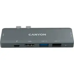 Порт-реплікатор Canyon 1*Type C PD100W+2*HDMI+1*USB3.0+1*USB2.0+1*SD+1*TF (CNS-TDS05B) - мініатюра 3