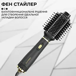 Подарунковий бокс фен-стайлер 1000 Вт з іонізацією + керамічний випрямляч + набір дорожніх косметичок ПВХ (2 шт.) CP2026-7 - мініатюра 2