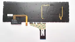 Клавіатура для ноутбуків HP Omen 17-AN Series чорна без рамки з підсвічуванням RU/US - мініатюра 2
