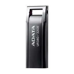 USB флеш накопичувач ADATA 32GB UR340 Black USB 3.2 (AROY-UR340-32GBK) - мініатюра 3