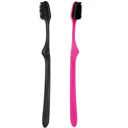 Зубна щітка Megasmile Black Whitening середня чорна з рожевим 2 шт. - мініатюра 2