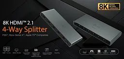 Перехідник j5create HDMI сигналу JDSH814-N, на 4 порти HDMI v. 2.1 (JDSH814-N) - мініатюра 5