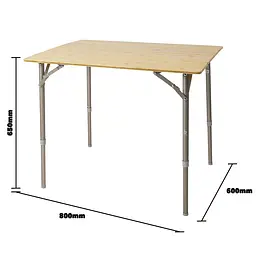 Складний стіл Bo-Camp Suffolk 80x60 cm Brown (1404650), Світло-коричневий - мініатюра 12