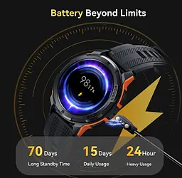Смарт-годинник Oukitel BT-10 IP68 AMOLED Black - мініатюра 8