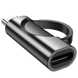 Перехідник Hoco UA32 Type-C male to Type-C female display adapter Black - мініатюра 4