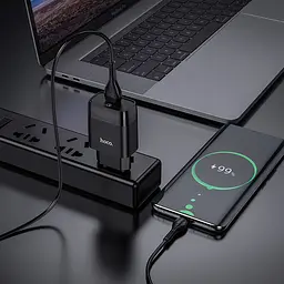 МЗП Hoco C72Q Glorious QC3.0 18W (1USB-A) + кабель USB to MicroUSB Чорний - мініатюра 5