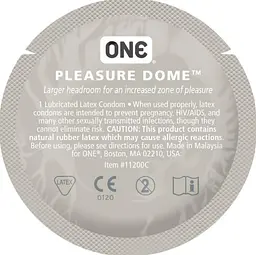Презерватив One Pleasure Dome зі збільшеною голівкою - для природних відчуттів та максимального комфорту, 1 шт One One Pleastre Dome 101883 - мініатюра 1