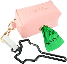 Диспенсер для біопакетів Fioviel dog poop bag dispenser рожевий - мініатюра 2
