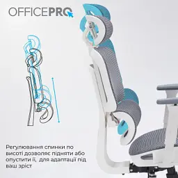 Офісне крісло OfficePro Skyline OC680-W-DG-DG (OC680-W-DG-DG) - мініатюра 10