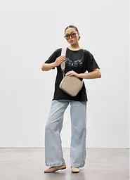 Жіноча кросбоді сумка Sambag Frame бежева 20 × 20 × 8 см (50223060) - мініатюра 2