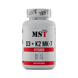 Амінокислота Vitamin D3 + K2 MK7, 60 капсул MST vit0003968