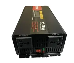 Перетворювач напруги AGM 12V → 220V 4500W чиста синусоїда з LCD-дисплеєм - мініатюра 2