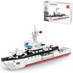 Конструктор Wange військовий корабель Type 081 мінний тральщик – дитячий конструктор, військова техніка, 380 деталей - мініатюра 5