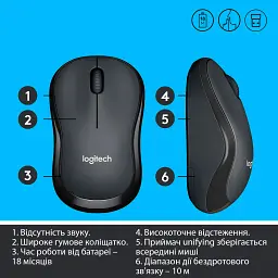 Мишка Logitech M220 Silent Grey (910-004878) - мініатюра 6