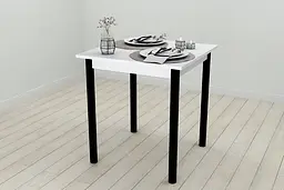 Стіл кухонний Ferrum-decor Агата 75x70x70 Чорний ДСП Біле 16мм (FRD-106245) - мініатюра 4
