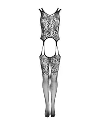 Бодістокінг Obsessive Bodystocking F237 рослинне плетіння імітація панчох S/M/L - мініатюра 5