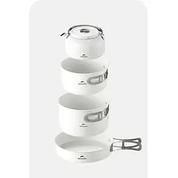 Чайник з керамічним антипригарним покриттям Naturehike CNK2450CF013 0,8 л, алюміній, білий - мініатюра 3