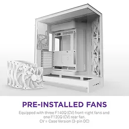 Корпус NZXT H9 Flow Tempered Glass без БЖ White (CM-H92FW-01) - мініатюра 8