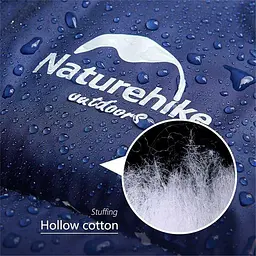 Спальний мішок пончо Naturehike NH18D010-P Hollow cotton (Синій) - мініатюра 4