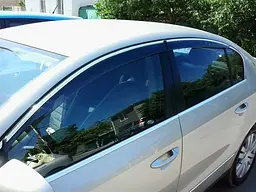 Дефлектори вікон вітровики для Volkswagen Passat B6/B7 2006-2014 Sedan Хром молдинг