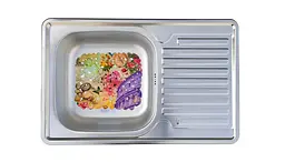 Кухонна мийка Romzha Petrika 1.0C Satin RO43521, Сірий