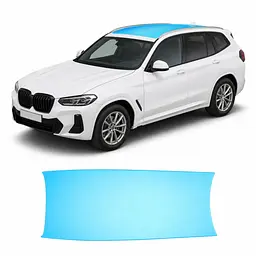 Антигравійна захисна бронеплівка за лекалами для BMW X3 G01 facelift 2021-2024 - зона даху