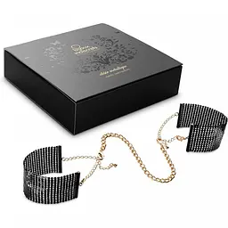 Браслети-наручники Desir Metallique чорні Bijoux Indiscrets - мініатюра 5
