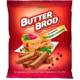 Сухарики BUTTERBROD 35г Холодець з хроном житні зі смаком холодцю та хрону