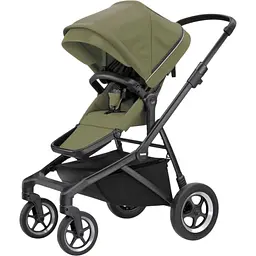 Дитяча коляска Thule Sleek Soft Green on Black з люлькою (TH 11000030) - мініатюра 2