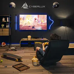 Геймерське крісло Mealux Cyberlux Flex Fabric Black (GM-03 B) - мініатюра 4