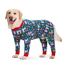 Післяопераційна попона для собак MIAODODO D15 Christmas tree Fawn, 4XL