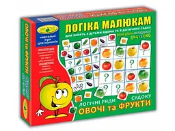 Настільна гра Логіка малюкам, Овочі та фрукти, Судоку, Енергія плюс (укр.)