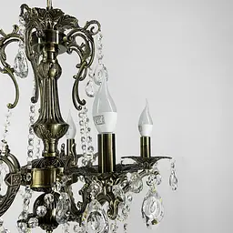 Підвісна кришталева люстра Crystal Life у бронзовому корпусі на 5 ламп Line.F 11549/5 - мініатюра 2