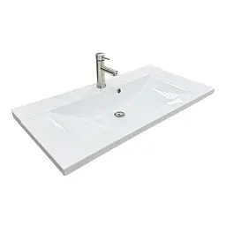 Раковина накладна Adamant QUANTO 90, прямокутна, з сифоном Click-Clack + змішувач (4824296208301) - мініатюра 3