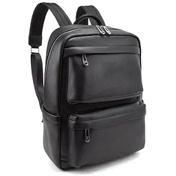 Чоловічий шкіряний рюкзак чорний Tiding Bag A25F-210727A
