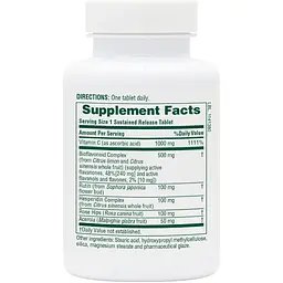 Супер комплекс вітаміну С з біофлавоноїдами Nature's Plus 1000/500 мг 60 таблеток - мініатюра 2