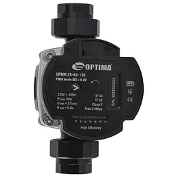 Насос циркуляційний енергоощадний Optima PRIME UPMH 25-60AUTO 130 мм + гайки - мініатюра 2