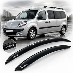 Дефлектори вікон вітровики Renault Kangoo II 2008-2020 Скотч 3M Voron Glass 2 шт