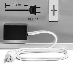 Обігрівач інфрачервоний панельний Trotec TIH 500 S 905x605 mm 580W White (1410003012) - мініатюра 4