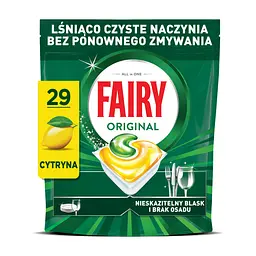 Таблетки для посудомийних машин Fairy Все-в-1 Original Лимон 29 шт. (8006530115711)