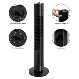 Вентилятор Clatronic TVL 3770 black (баштовий) - мініатюра 6