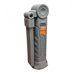 Акумуляторна складана лампа WORKLIGHT G-52 LED COB поворот на 180° ліхтар з магнітом і гачком Сірий - мініатюра 2