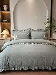 Комплект постільної білизни євро з покривалом 240х260 см Modern Stone Gray варена бавовна TC303376307